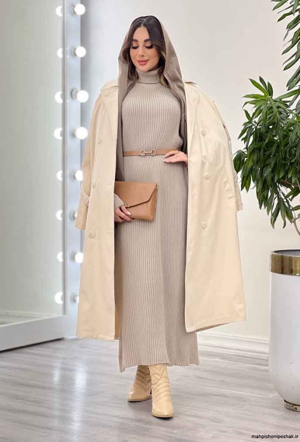 مدل پیراهن بلند یقه اسکی مدل پیراهن بلند یقه اسکی