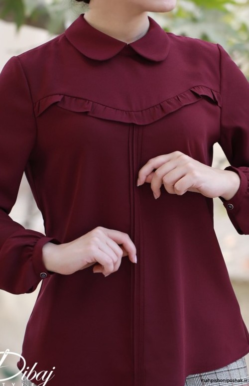 مدل بلوز زنانه یقه چین دار مدل بلوز زنانه یقه چین دار
