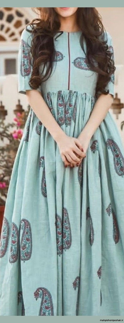 مدل لباس نخی کمر چین مدل لباس نخی کمر چین